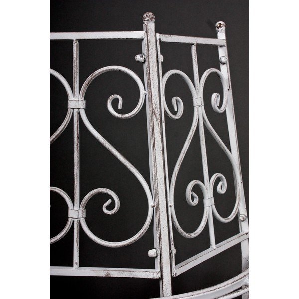 Metalinis sodo suoliukas baltos spalvos Varda – Garden Pleasure-image-2