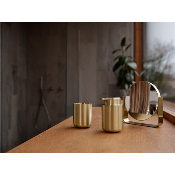 Žalvario spalvos iš nerūdijančio plieno dantų šepetėlio indas Ume Brass – Zone-image-1