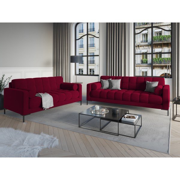 Raudona aksominė sofa Cosmopolitan Design Bali-image-1