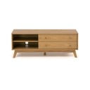 TV spintelė natūralios spalvos iš ąžuolo 130x50 cm Kensal – Woodman