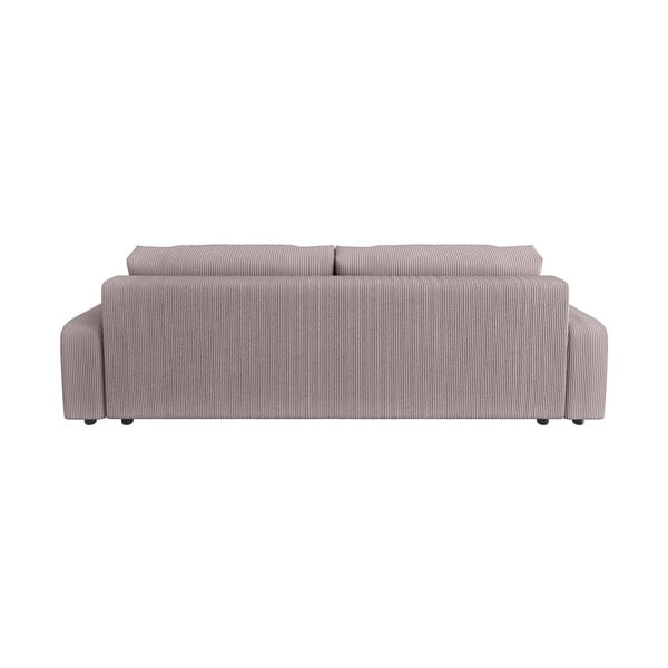 Šviesiai rožinės spalvos iš kordinio velveto sulankstoma/su sandėliavimo vieta sofa 234 cm Sara – Ropez-image-2
