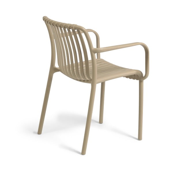 Smėlio spalvos plastikinė sodo kėdė Isabellini – Kave Home-image-3