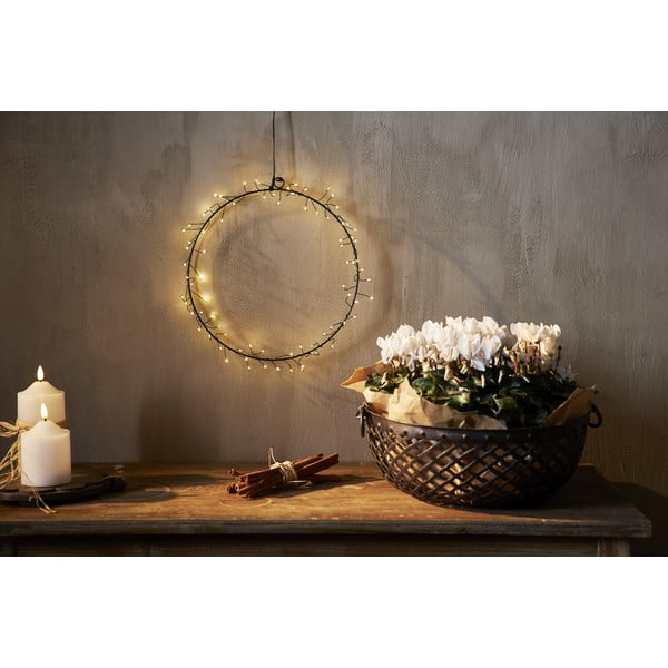 Šviečianti dekoracija juodos spalvos su Kalėdų motyvu ø 30 cm Nike – Star Trading-image-2