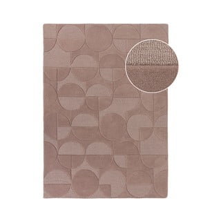 Rožinis vilnonis kilimas Flair Rugs Gigi, 120 x 170 cm