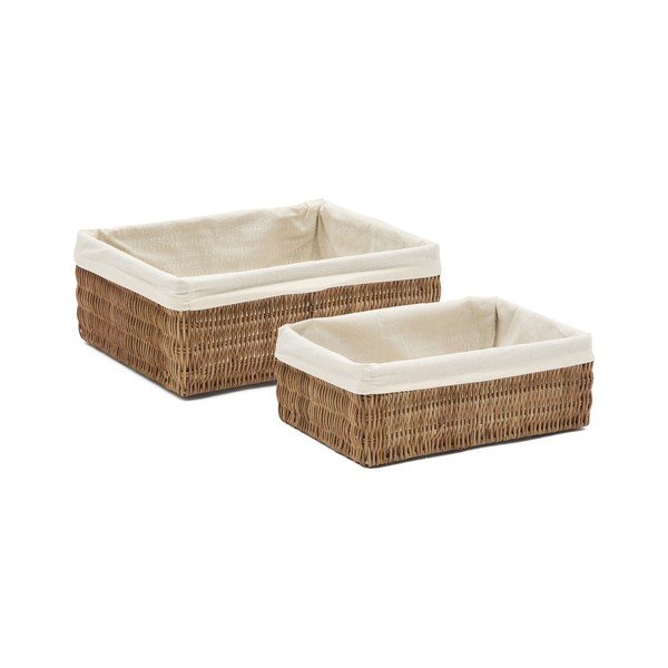 Iš rotango krepšiai 2 vnt. 28x20x10 cm Indali – Kave Home