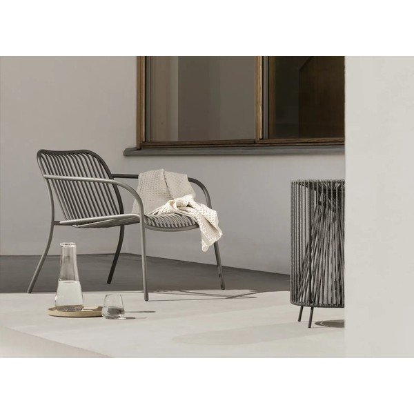 Pilkos spalvos metalinis sodo krėslas Yua Wire – Blomus-image-1