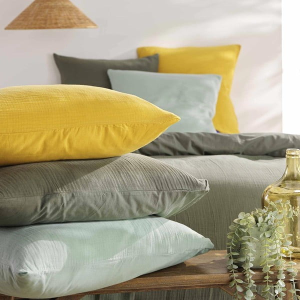 Iš muslino viengulė patalynė rožinės spalvos 140x200 cm Angelia – douceur d'intérieur-image-2