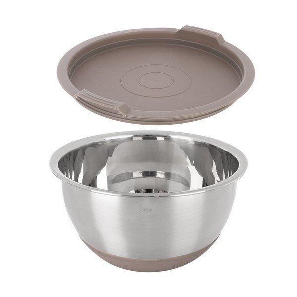 Sidabrinės spalvos iš nerūdijančio plieno dubuo ø 16 cm Beige – Orion-image-1