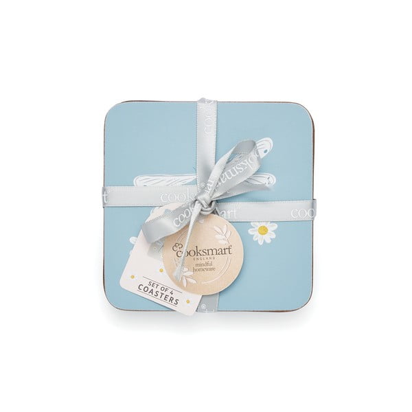 šviesiai mėlynai pilki kamštiniai padėkliukai, 4 vnt. English Meadow - Cooksmart ®-image-1