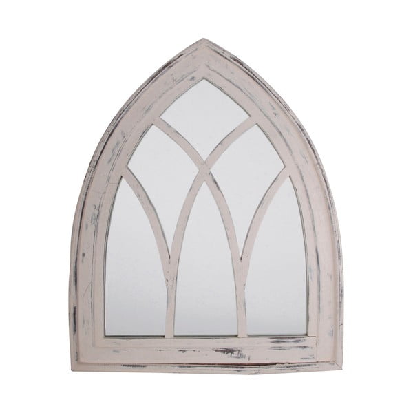 Baltas veidrodis su pušies medienos rėmu Esschert Design, aukštis 80 cm