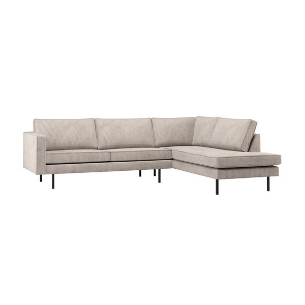 Kreminės spalvos kampinė sofa (su dešiniuoju kampu/su gultu) Rodeo – WOOOD