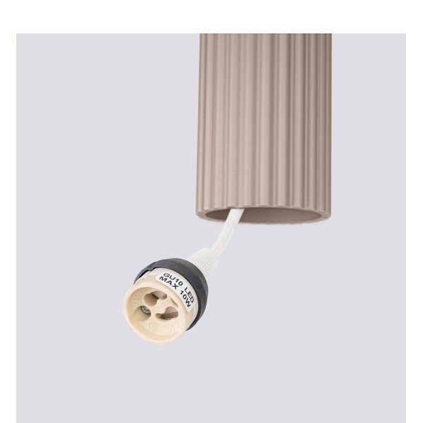 Taupe spalvos iš metalo kabantis šviestuvas Gleam – Sollux-image-4