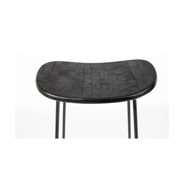 Juodos spalvos baro taburetė 2 vnt. (sėdynės aukštis 62 cm) Tangle – White Label-image-1