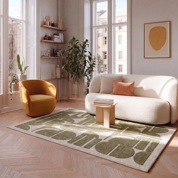 Khaki spalvos/smėlio spalvos kilimas 160x230 cm Candela – Universal-image-1