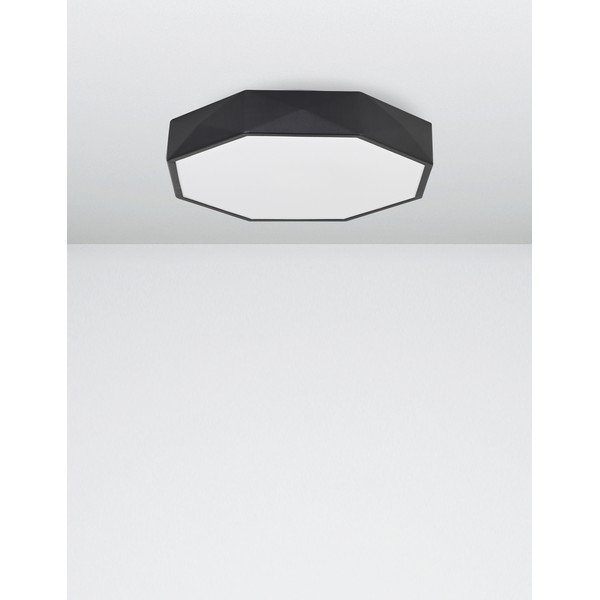 Matinės juodos spalvos iš aliuminio lubinis šviestuvas LED Eben – Nova Luce-image-2