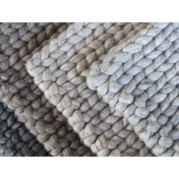 Pilkas pintas vilnos kilimas Wooldot Ball Rugs, 170 x 240 cm-image-3