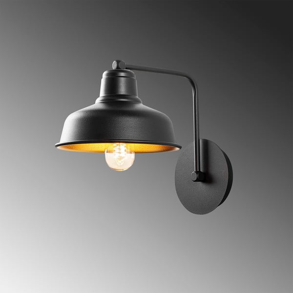Sieninė lempa juodos spalvos Berceste – Opviq lights-image-3