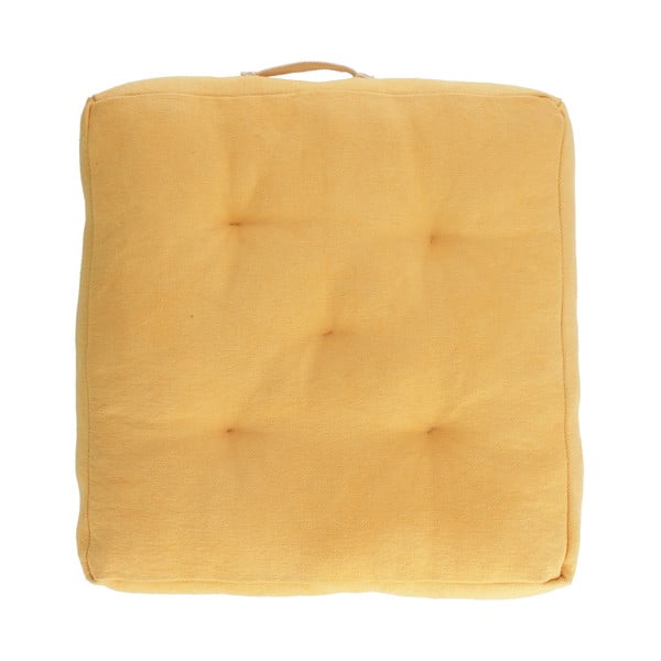 Geltona medvilninė pagalvėlė Kave Home Sarit, 60 x 60 cm