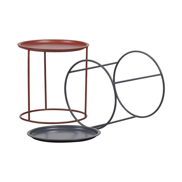 Raudonas šoninis staliukas WOOOOD Ivar, ø 40 cm-image-4