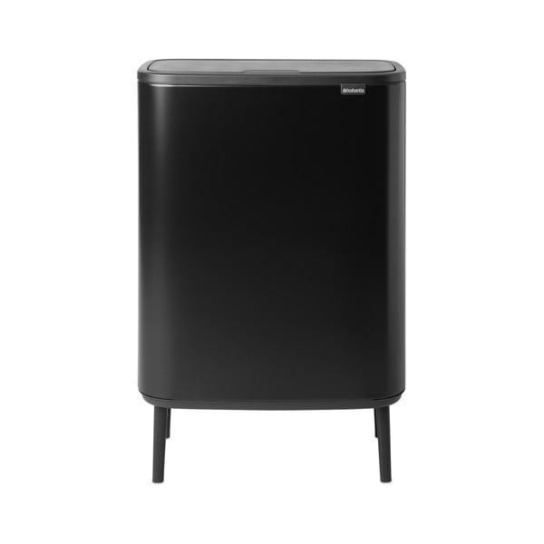 Iš plieno galima atidaryti palietus šiukšliadėžė matinės juodos spalvos 60 l Bo Touch Bin Hi – Brabantia-image-4