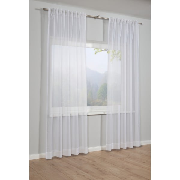 Balta užuolaida 245x140 cm Voile Uni - Gardinia-image-1