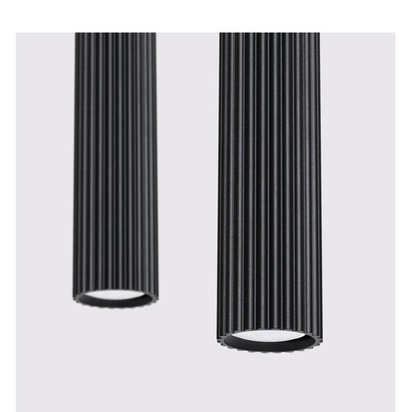 Juodos spalvos iš metalo kabantis šviestuvas Gleam – Sollux-image-4