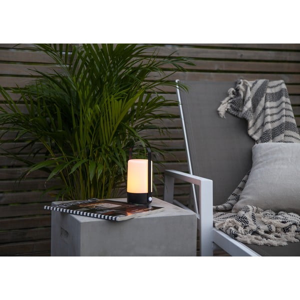 Juodos-smėlio spalvos LED žibintas Star Trading Flame, aukštis 19 cm-image-3
