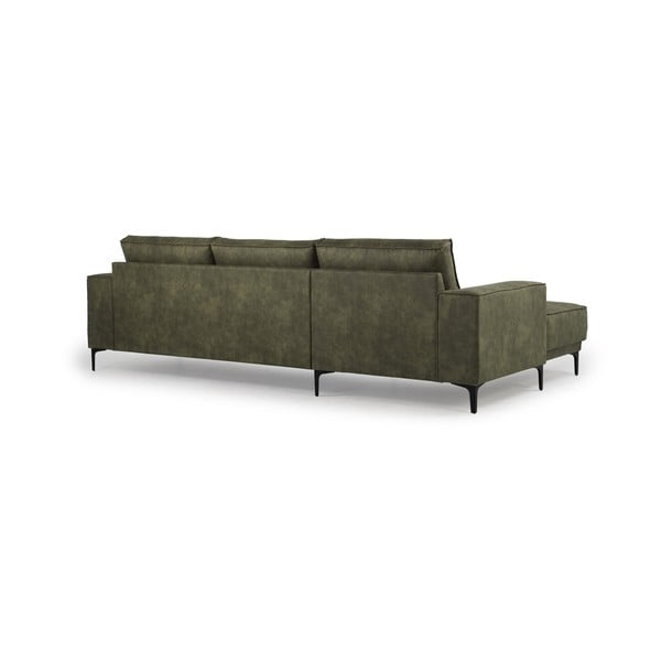 Iš dirbtinės odos kampinė sofa žalios spalvos (su kairiuoju kampu) Copenhagen – Scandic-image-3