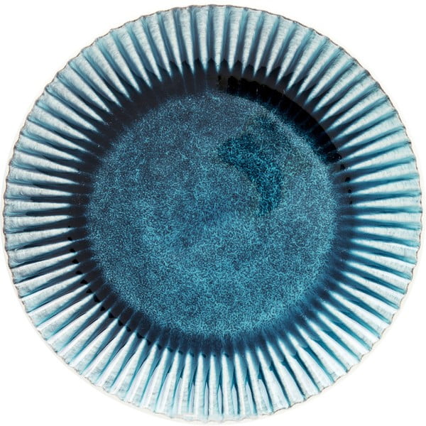 Mėlyna akmens masės lėkštė Kare Design Mustique Rim, ⌀ 29 cm