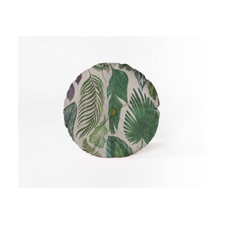Apvali dekoratyvinė pagalvėlė su aksominiu užvalkalu Velvet Atelier Leaves, ⌀ 45 cm