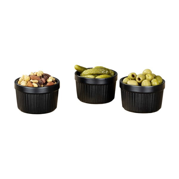 Juodos keramikos dubenėlių rinkinys iš 3 vnt. ø 8 cm Ewi - Wenko-image-4