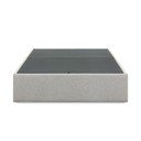 Pilkos spalvos dvigulė lova audiniu dengta su sandėliavimo vieta 160x200 cm Matters – Kave Home