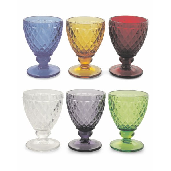 6 spalvotų stiklinių rinkinys "Villa d'Este Imperial", 220 ml