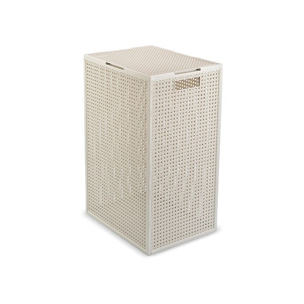 Kreminės spalvos iš perdirbto plastiko skalbinių krepšys 60 l Kaya – Curver