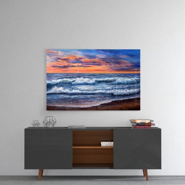 Paveikslas ant stiklo Insigne Waves, 72 x 46 cm-image-1