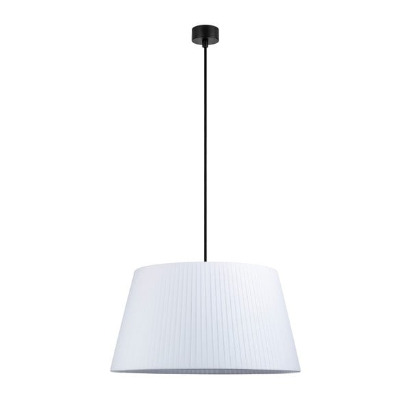 Baltas lubinis šviestuvas su juodu kabeliu "Sotto Luce Kami", ⌀ 45 cm