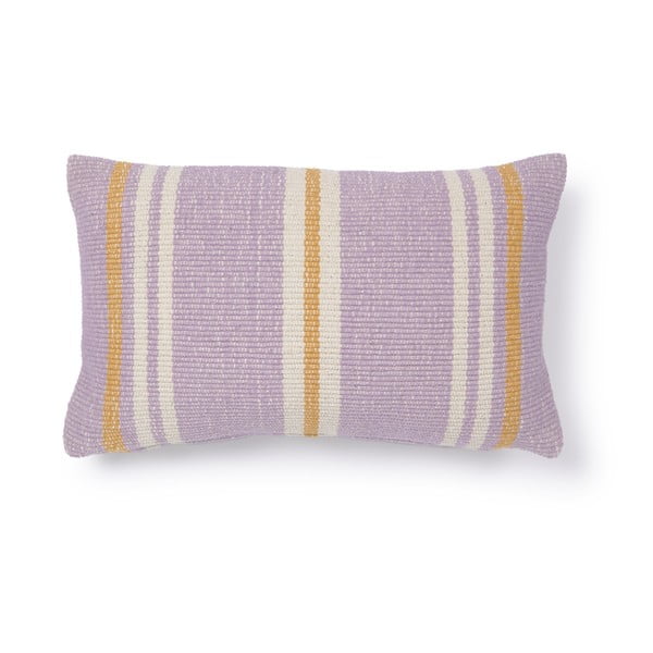 Violetinės ir geltonos spalvos medvilninis pagalvės užvalkalas Kave Home Marilina, 30 x 50 cm