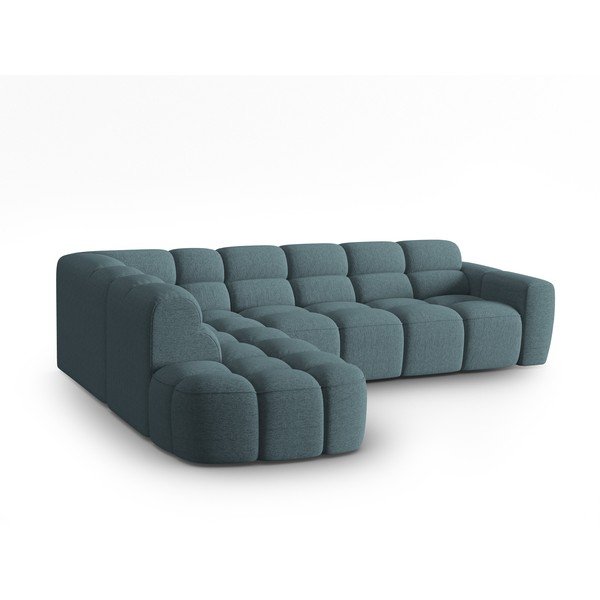 Kampinė sofa mėlynos spalvos Lisa – Micadoni Home-image-3