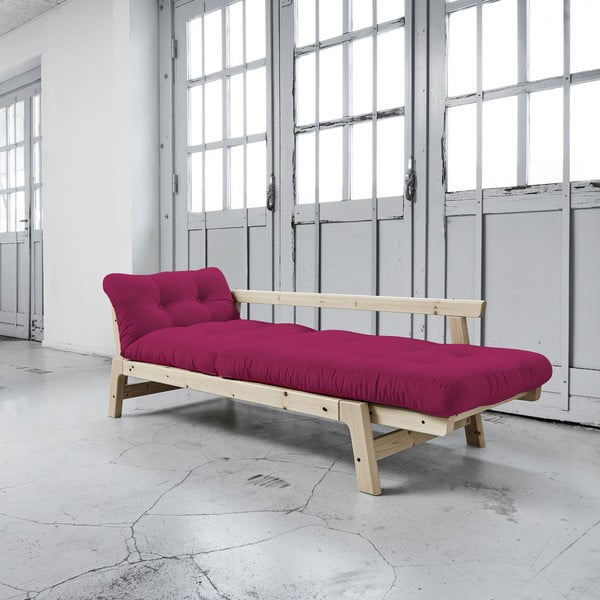 Sofa lova "Karup Step" natūrali/rožinė