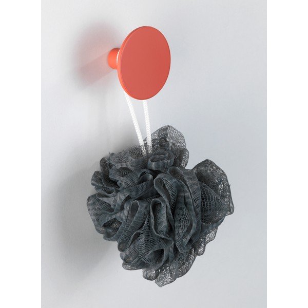 Koralų raudonos spalvos sieninis kabliukas Wenko Melle, ⌀ 6 cm-image-1