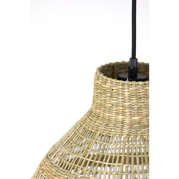 Kabantis šviestuvas natūralios spalvos ø 38 cm su jūržolės gaubtu Sagar – Light & Living-image-3