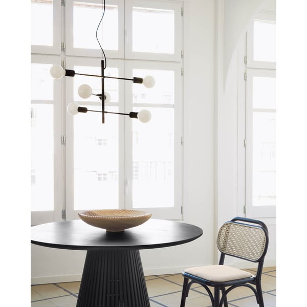 Juodos spalvos kabantis šviestuvas ø 55 cm Spica – Kave Home-image-1