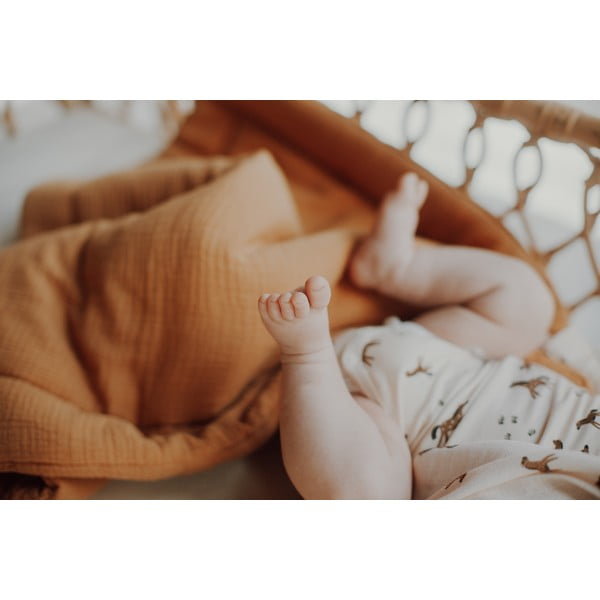 Vaikiškos lovelės rinkinys konjako rudos spalvos – Malomi Kids-image-1