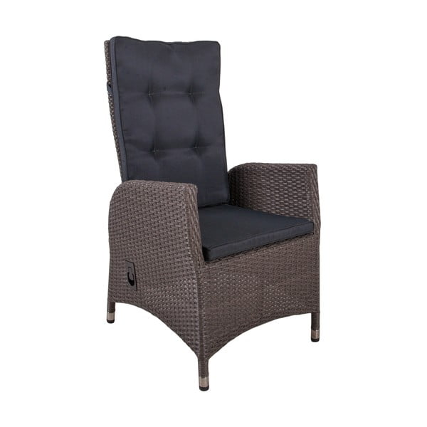 Sodo krėslas tamsiai pilkos spalvos dirbtinis rotangas Braga – Garden Pleasure