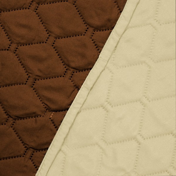 Smėlio ir rudos spalvos dvipusis mikropluošto užvalkalas DecoKing Axel, 220 x 240 cm-image-3