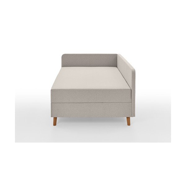 Smėlio spalvos minkšta viengulė lova su daiktadėže 90x200 cm Cabana - Meise Möbel-image-4