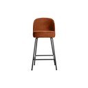Raudonos plytų spalvos iš aksomo baro taburetė (sėdynės aukštis 64 cm) Vogue – WOOOD