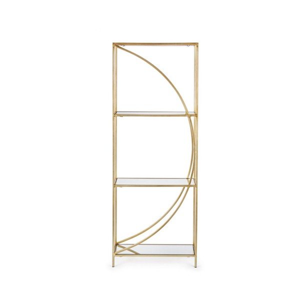 Auksinės spalvos iš plieno knygų spinta  56x151,5x25 cm Elenor – Bizzotto