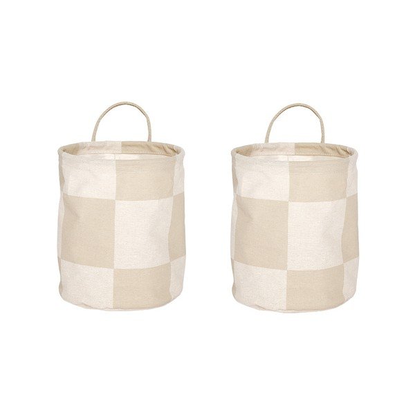 Iš tekstilės krepšiai 2 vnt. ø 18x22 cm Chess – OYOY Living Design