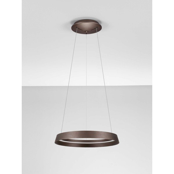 Rudos spalvos iš aliuminio kabantis šviestuvas LED su pritemdymo funkcija ø 45 cm su gaubtu iš akrilo stiklo Ormi – Nova Luce-image-4